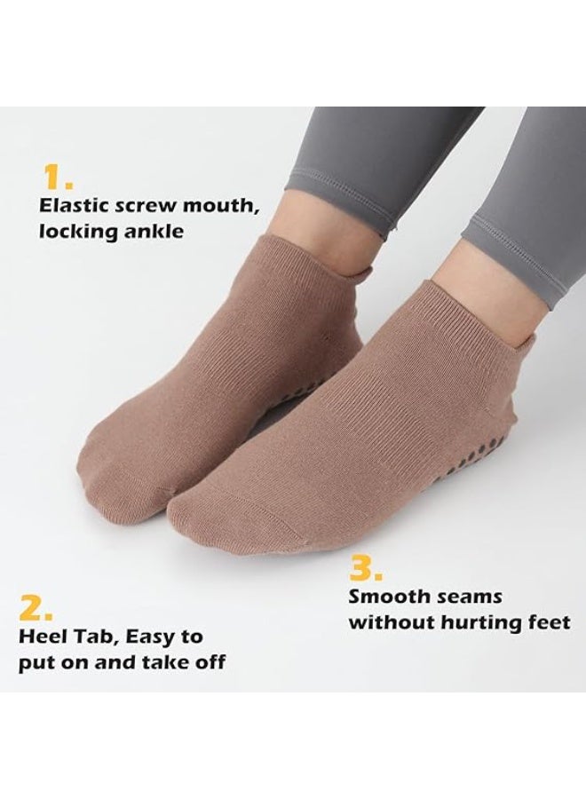 Women Yoga Socks Non Slip Ankle Grip Pilates Socks for Barre, Barefoot Workout, Athletic Socks - Image 4